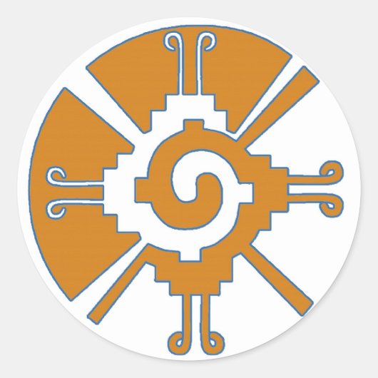 HUNAB KU RONDE STICKER (Voorkant)