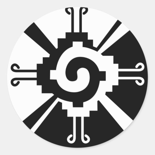 Hunab Ku Ronde Sticker (Voorkant)