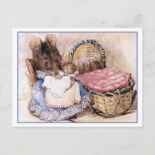 Hunca Munca en haar baby's door Beatrix Potter Briefkaart (Voorkant)