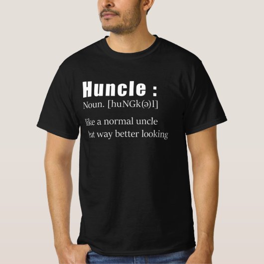 Huncle Funny oom Definition T-shirt (Voorkant)