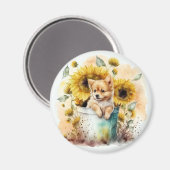 Hund Aquarell Magneet (Voorkant / Achterkant)