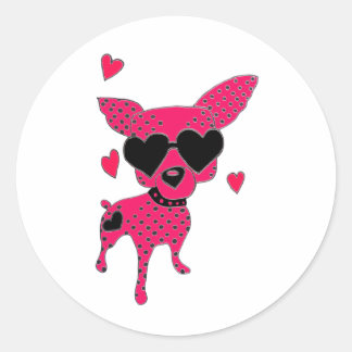 Hund Ronde Sticker