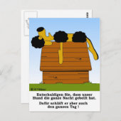 Hund schläft auf Hütte Briefkaart (Voorkant / Achterkant)