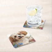 Hunde Vierkante Kartonnen Onderzetter (Insitu)