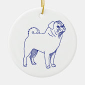 Hunderasse Mops Keramisch Ornament (Voorkant)