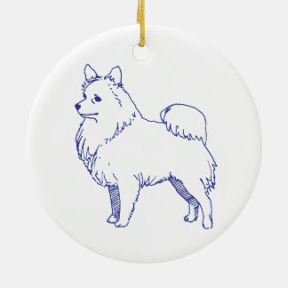 Hunderasse Spitz Keramisch Ornament