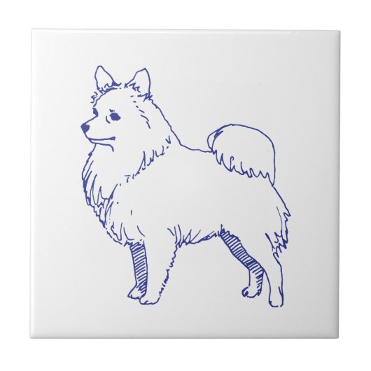 Hunderasse Spitz Tegeltje (Voorkant)