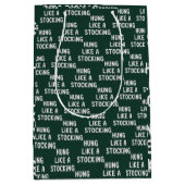 Hung Like A Stocking Christmas Funny Sarcastic Medium Cadeauzakje (Voorkant)
