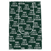 Hung Like A Stocking Christmas Funny Sarcastic Medium Cadeauzakje (Achterkant)