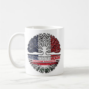 Hungarian French France Tree Roots Flag Koffiemok