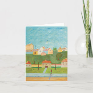 Hungarian Village Scene Note Card Kaart