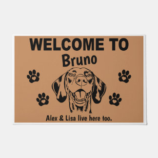 Hungarian Vizsla Personalized Door Mat Doormat