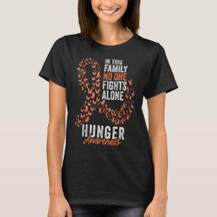 Hunger Awareness Month Butterflies Oranje Ribbon T-shirt