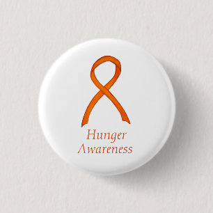 Hunger Oranje Awareness Ribbon Custom Pin Ronde Button 3,2 Cm
