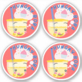 Hungry Boba - Pack van 4 Sticker (Voorkant)