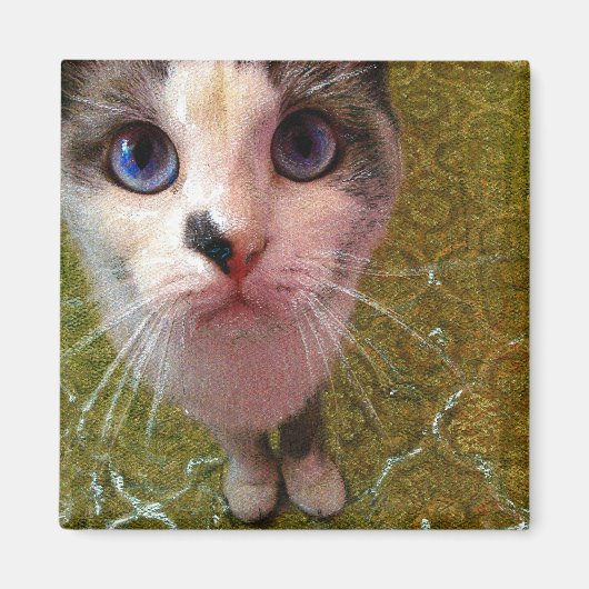 Hungry Cat Fridge Magnet Magneet (Voorkant)
