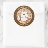 Hungry Cat Sticker - Kawaii Humor Design (Tas)