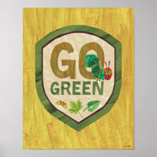Hungry Caterpijler | Go Green Poster