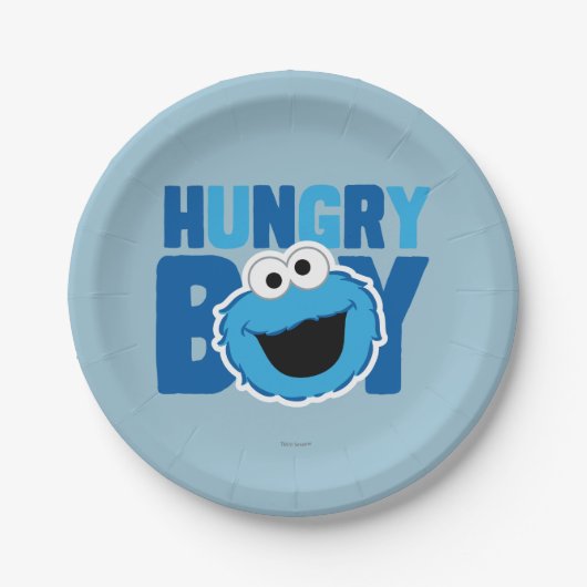 Hungry Cookie Monster Papieren Bordje (Voorkant)