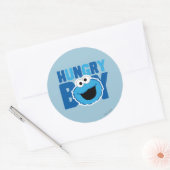 Hungry Cookie Monster Ronde Sticker (Envelop)