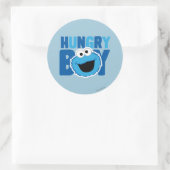 Hungry Cookie Monster Ronde Sticker (Tas)