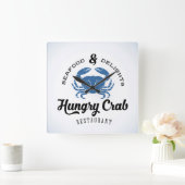 Hungry Crab Restaurant Poster Vierkante Klok (Huis)