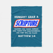 Hungry_ Grab A Scripture Bible Verse Famous Funny  Fleece Deken (Voorkant)