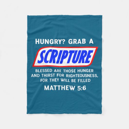 Hungry_ Grab A Scripture Bible Verse Famous Funny  Fleece Deken (Voorkant)