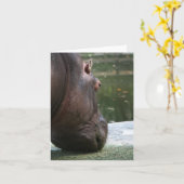 Hungry Hippo Notecard Kaart (Gele Bloem)
