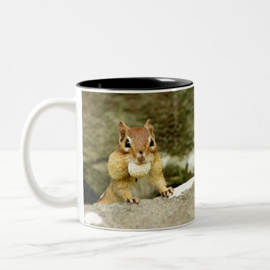 Hungry Little Chipmunk Tweekleurige Koffiemok (Links)