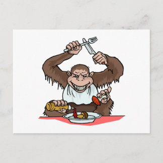 Hungry Monkey Briefkaart