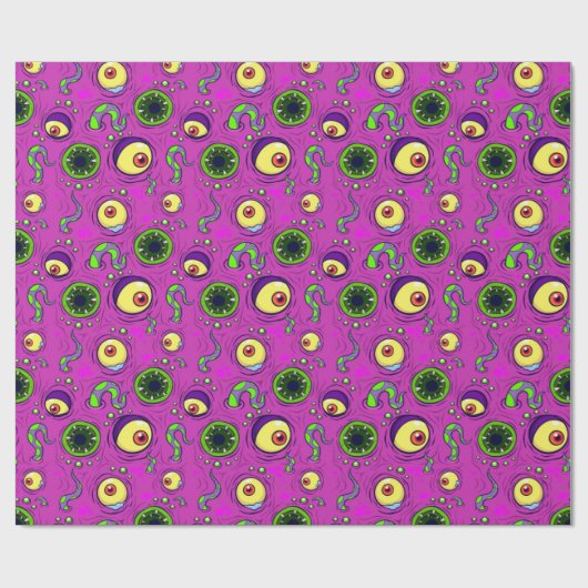 Hungry Monster Seamless Pattern Cadeaupapier (Vlak)