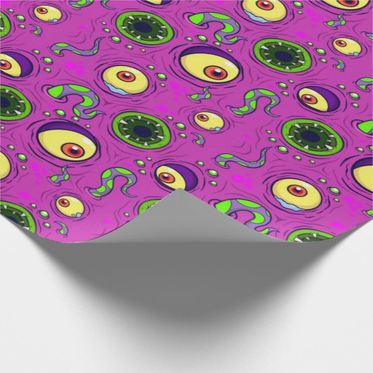 Hungry Monster Seamless Pattern Cadeaupapier (Hoek)