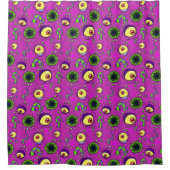 Hungry Monster Seamless Pattern Douchegordijn (Voorkant)