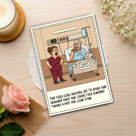 Hungry Patient Defies Liquid Diet Get Well Briefkaart