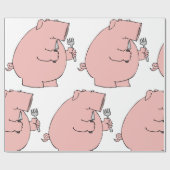 Hungry Pig Cadeaupapier (Vlak)