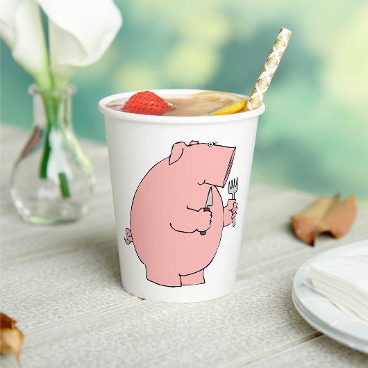 Hungry Pig Papieren Bekers