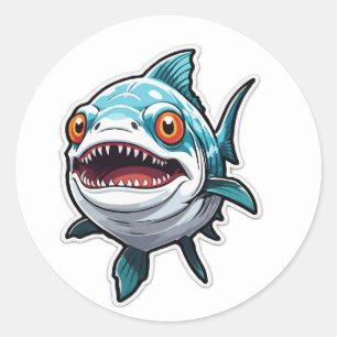 Hungry Piranha Sticker - Een angstaanjagend roofdi