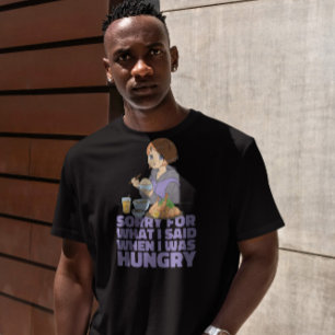 Hungry Quote Anime Girl T-shirt