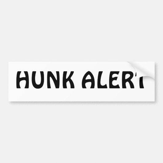 HUNK ALERT BUMPERSTICKER (Voorkant)