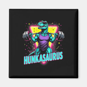 Hunkasaurus Gewichtheffen Bodybuilding Gym Workout Magneet