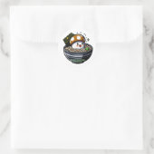 Hunkeren naar voedsel ronde sticker (Tas)