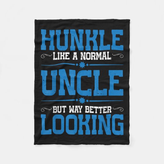 Hunkle, als een normale oom, maar veel beter uitzi fleece deken (Voorkant)