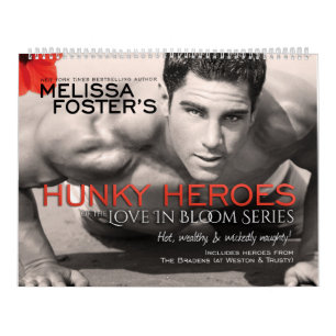 Hunky Helden van de Love in Bloom-serie kalender