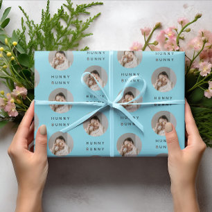 Hunny Bunny Foto Paasweel Gepersonaliseerd Cadeaupapier