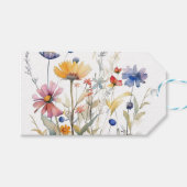 'Hunny' Wildbloemen Watercolor Feestje Cadeaulabel (Voorkant (Horizontaal))