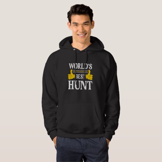 Hunt Achternaam Funny Team Familie Achternaam Worl Hoodie (Voorkant volledig)