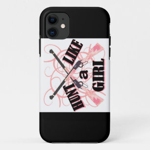 Hunt als een meisje roze Camo Rifle iPhone Case