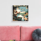 Hunt begint avontuur met gestrekte canvas prints (Insitu (Woonkamer))