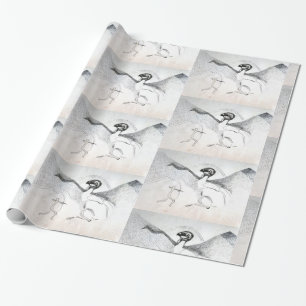 Hunt Graphuc Black White Tekening Cadeaupapier